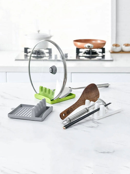 "KitchenEase: Multipurpose Utensil Rack & Spoon Rest"